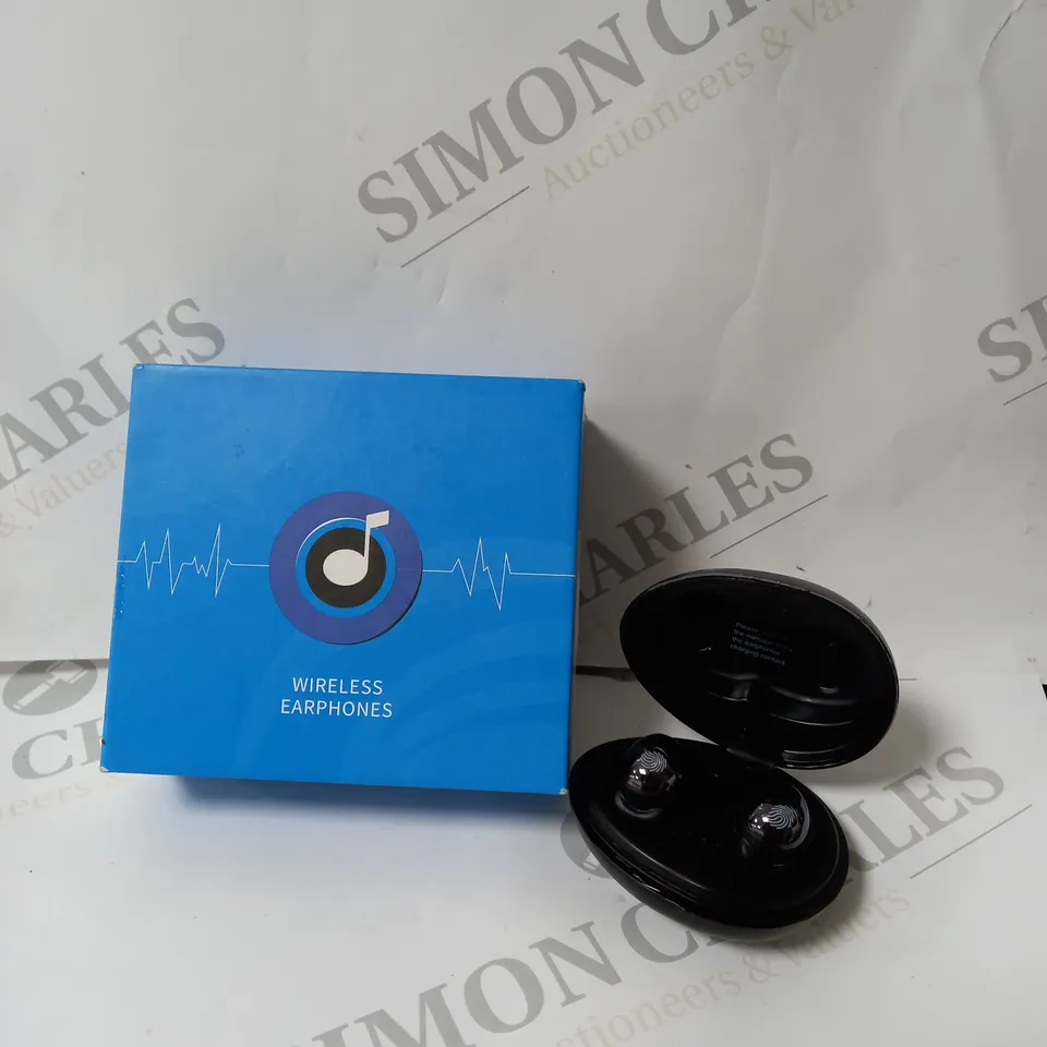 BOXED UNBRANDED BLACK WIRELESS EARPHONES
