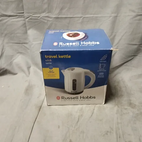 BOXED RUSSELL HOBBS TRAVEL KETTLE IN WHITE