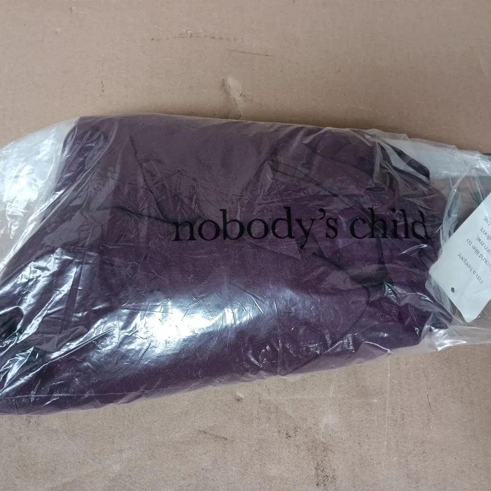BAGGED NOBODY'S CHILDFELICITY MIDI DRESS IN BURGUNDY SIZE UK 12