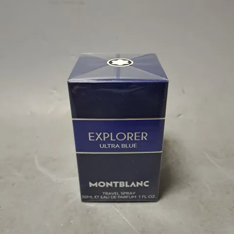 BOXED AND SEALED MONTBLANC EXPLORER ULTRA BLUE EAU DE PARFUM TRAVEL SPRAY 30ML