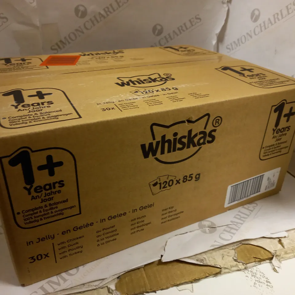 WHISKAS 1+ YEARS CAT FOOD POUCHES IN JELLY