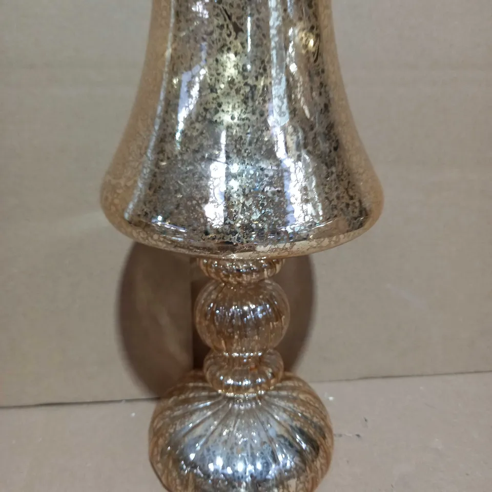 HOME REFLECTIONS PRE-LIT LED MERCURY GLASS LAMP GOLD - DAMAGED