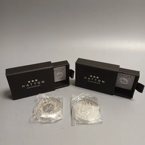 2 X BOXED LIMITED EDITION XRP CRYPTO SOUVENIR SILVER COINS 