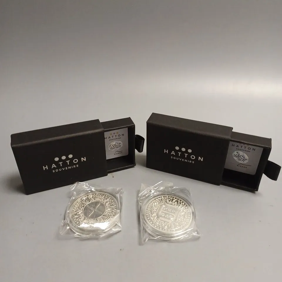 2 X BOXED LIMITED EDITION XRP CRYPTO SOUVENIR SILVER COINS 