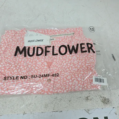 MUDFLOWER PINK PRINTED WOMEN'S SHIRT β UK 12 (EU 40, US 8)
