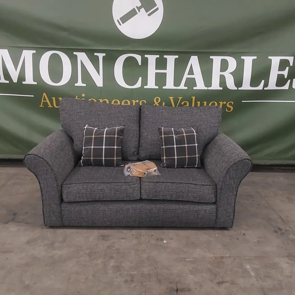 QUALITY DESIGNER ALSOP FABRIC UPHOLSTERED 2 SEATER SOFA