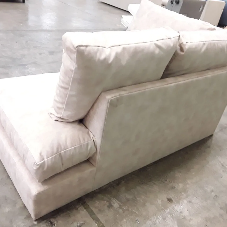 QUALITY DESIGNER ALDERTON RHF CHAISE SOFA - BEIGE FABRIC 