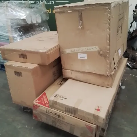 PALLET OF ASSORTED HOMES DIRECT 365 INCOMPLETE FURNITURE PARTS AND PIECES