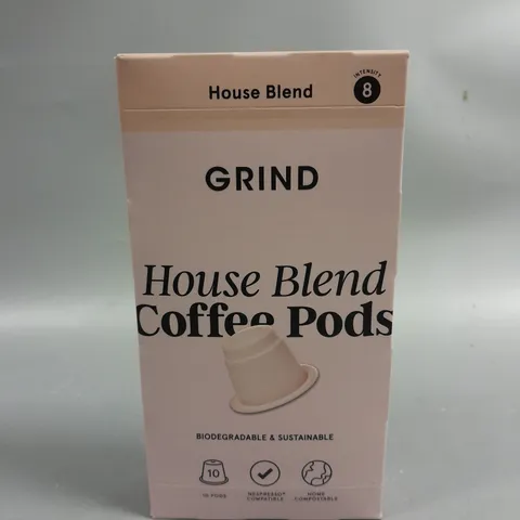 6 X BOXED GRIND HOUSE BLEND COFFEE PODS - 10 PODS PER BOX 