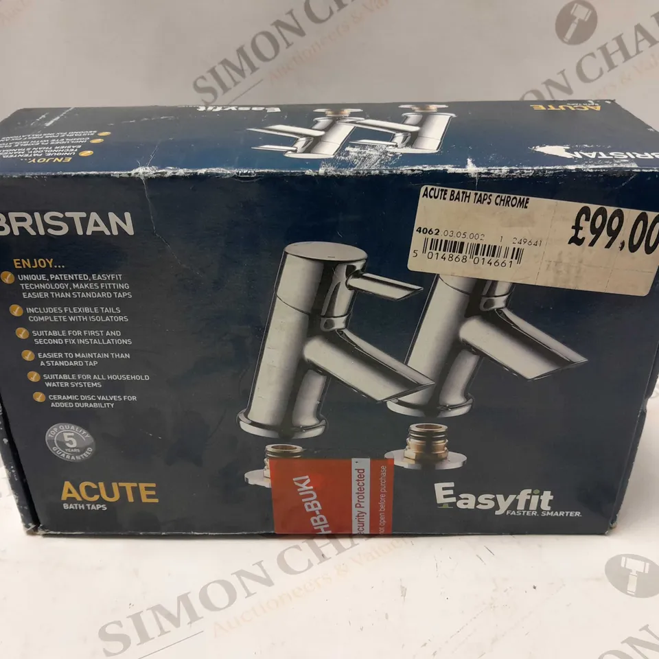 BOXED BRISTAN ACUTE BATH TAPS