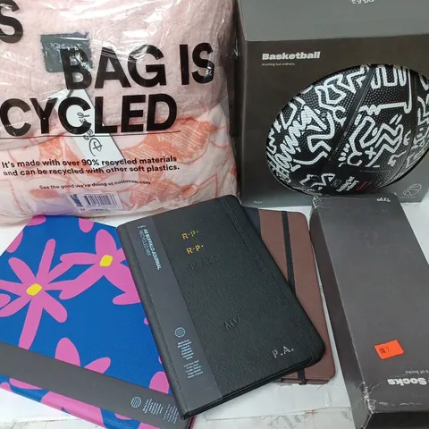 APPROXIMATELY 6 COTTON ON ITEMS INCLUDING THROW, BASKETBALL, NOTEBOOKS