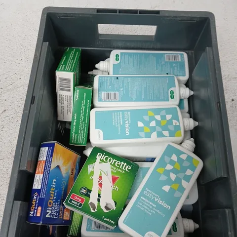 APPROXIMATELY 20 ITEMS INCLUDING NICOTINE PATCHES, EYE DISINFECTANT ETC.