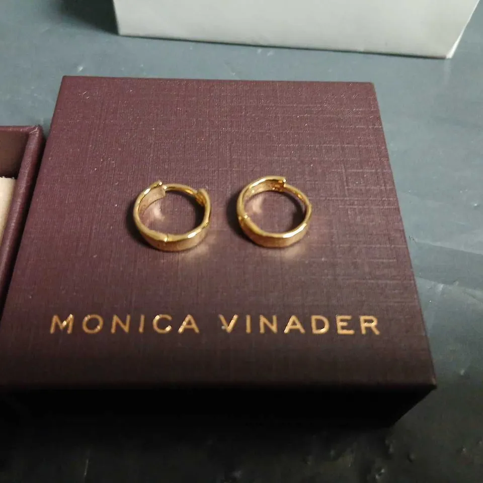 MONICA VINADER GOLD-TONE HOOP EARRINGS – PAIR