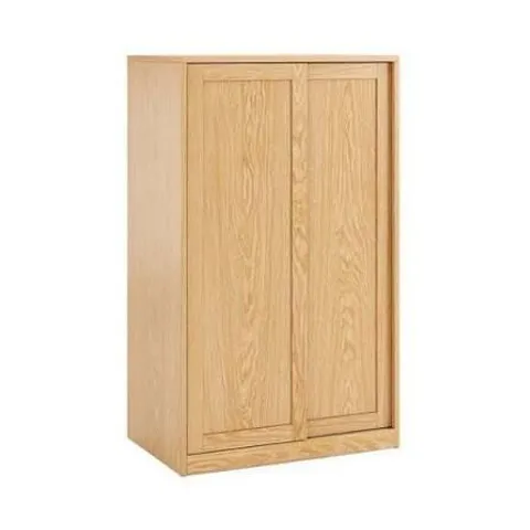 BOXED ELOISE SLIDING SHOE STORAGE CABINET - LIGHT OAK (1 BOX)