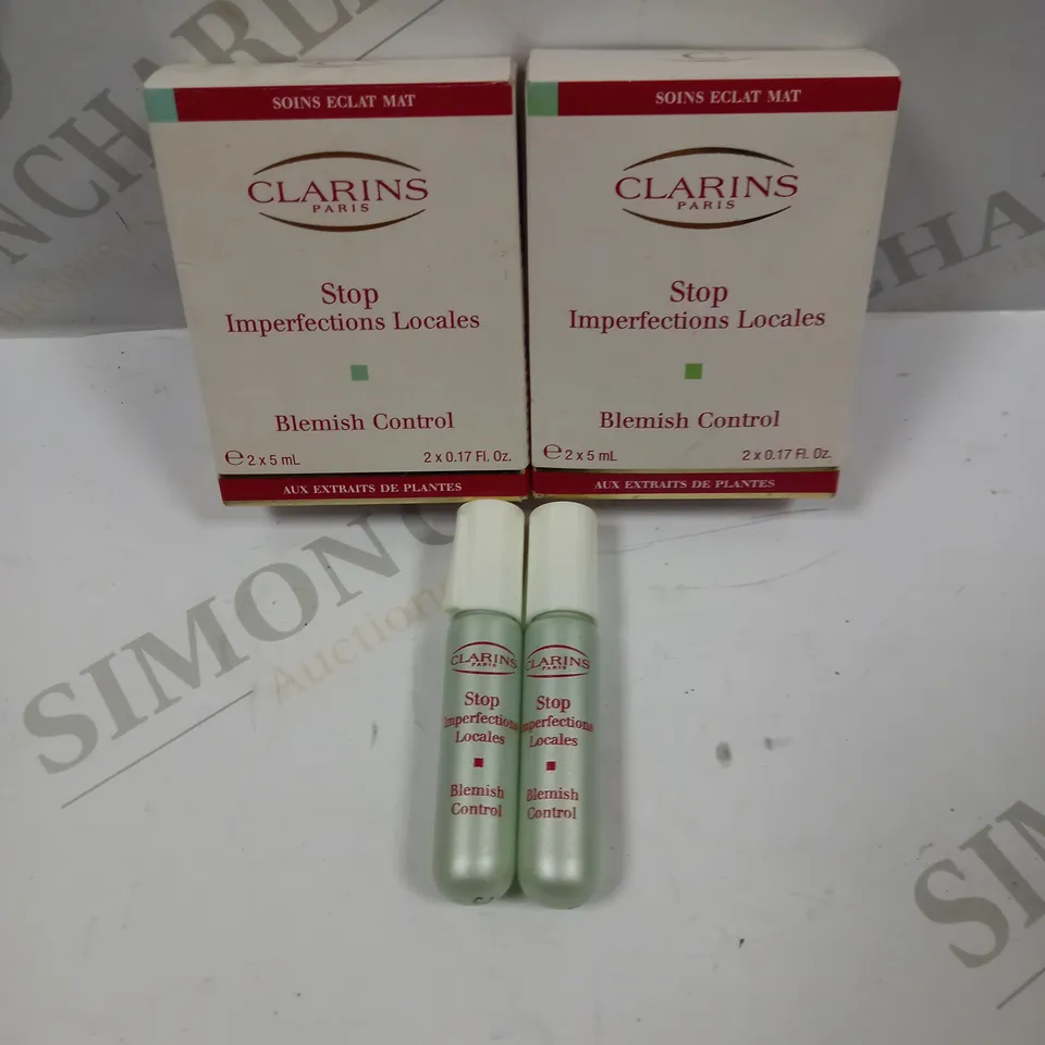 TWIN PACK OF CLARINS IMPERFECTIONS BLEMISH CONTROL SOLUTION - 2X 5ML