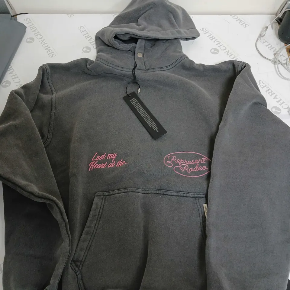 REPRESENT GREY HOODIE RODEO - SMALL