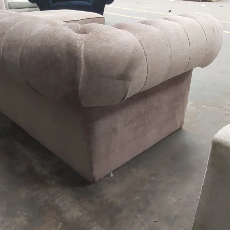 QUALITY DESIGNER LAURA RIGHT HAND CORNER CHAISE SOFA - NATURAL
