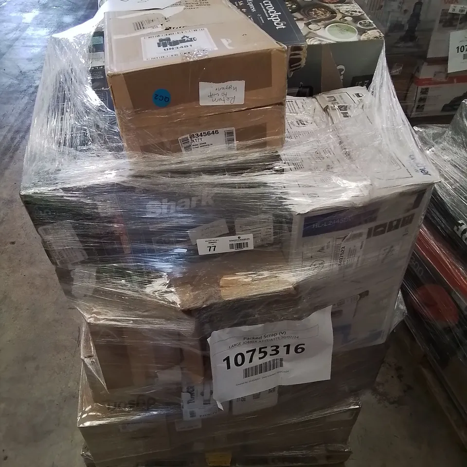 PALLET OF APPROXIMATELY 29 UNPROCESSED RAW RETURN HOUSEHOLD AND ELECTRICAL GOODS TO INCLUDE;