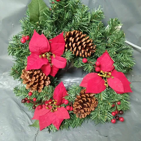 PINECONES PRE LIT CHRISTMAS WREATH