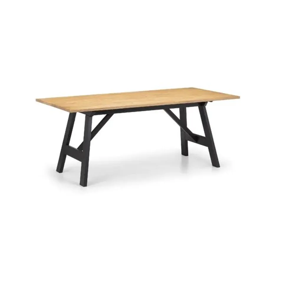 BOXED JULIAN BOWEN HOCKLEY DINING TABLE - OAK/BLACK (1 BOX)