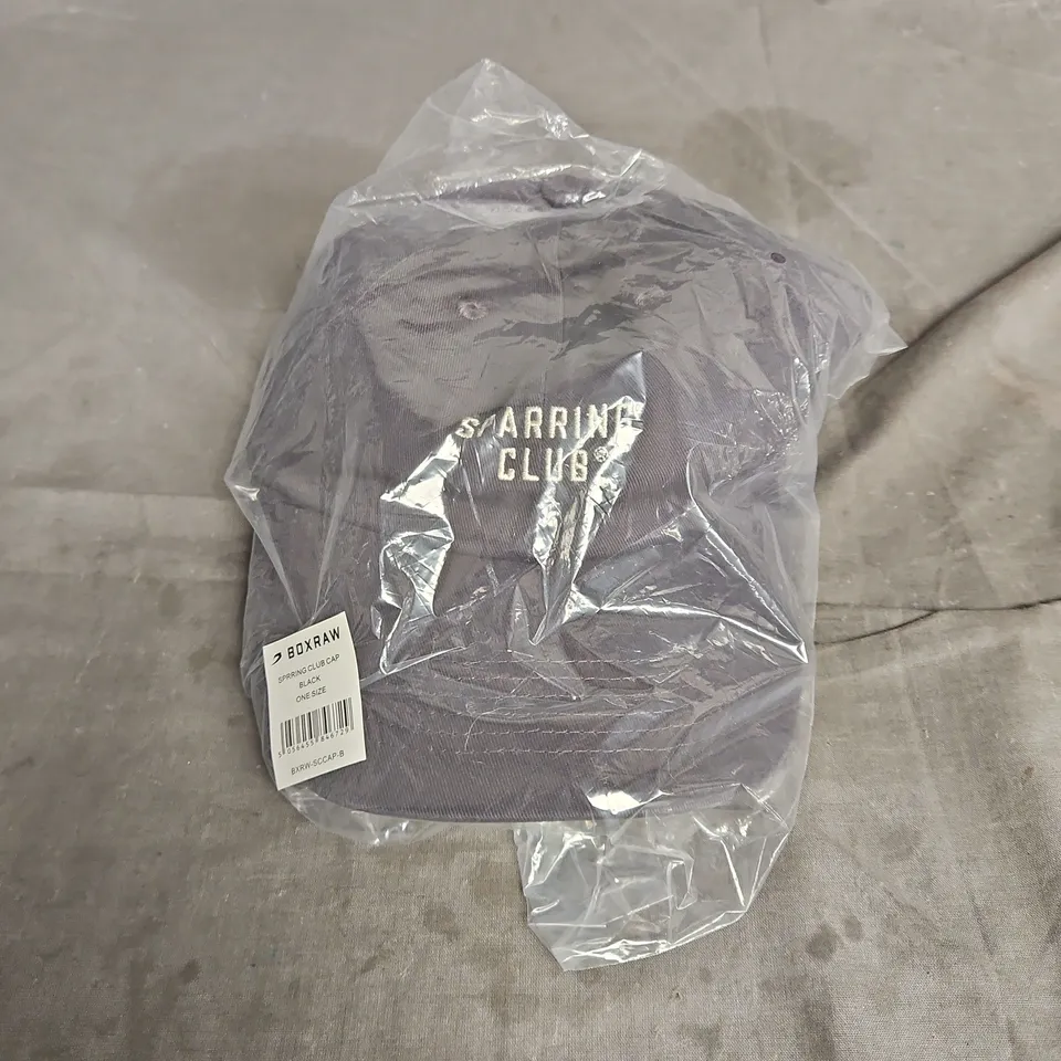 BOXRAW SPARRING CLUB CAP IN BLACK ONE SIZE