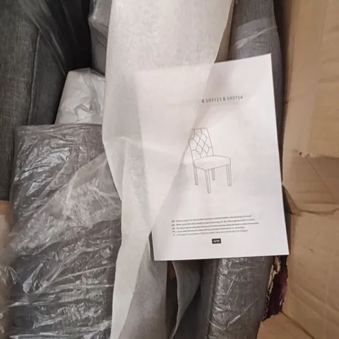 BOXED SET OF 2 YAHEETECH UPHOLSTERED DINING CHAIRS