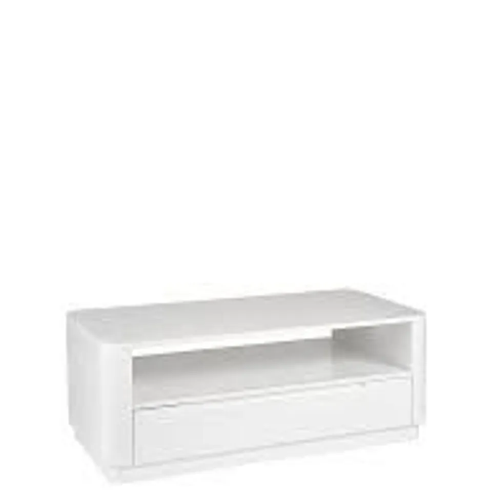 BOXED GLEAM COFFEE TABLE IN WHITE - 1OF1