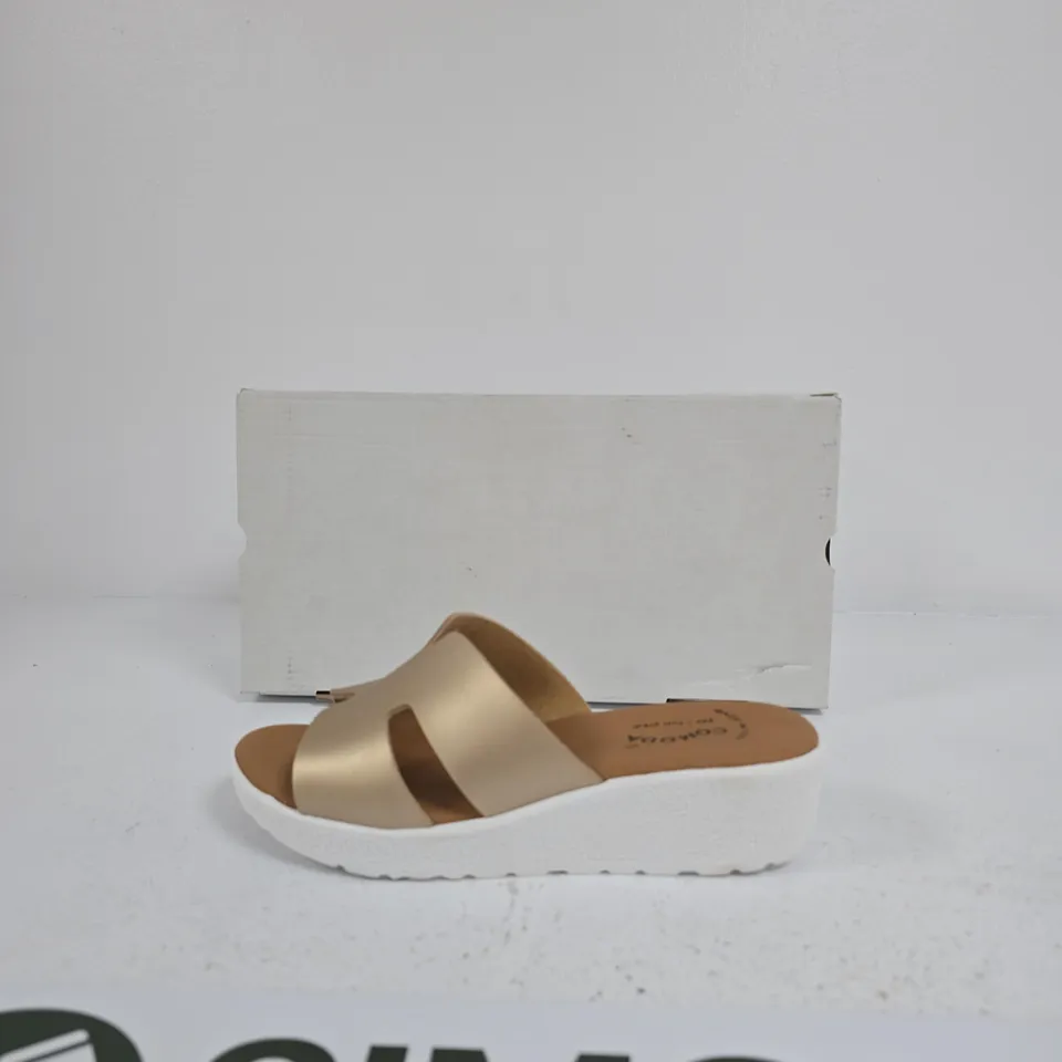 COMODA WOMEN'S BEIGE STRAPPY PLATFORM SANDALS SIZE EU 39