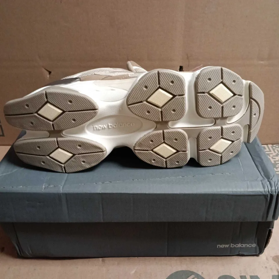 BOXED PAIR OF NEW BALANCE 9060 LIFESTYLE SNEAKERS – BEIGE/TAN - 7