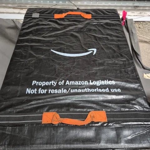 AMAZON LOGISTICS DELIVERY BAG - BLACK TOTE WITH ORANGE HANDLES