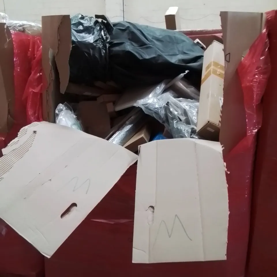 PALLET OF ASSORTED HOUSEHOLD GOODS AND PRODUCTS TO INCLUDE; INFLATABLE SWIMMING POOLS, DOORWAY CHIN-UP BAR, DOOR AWNING ETC