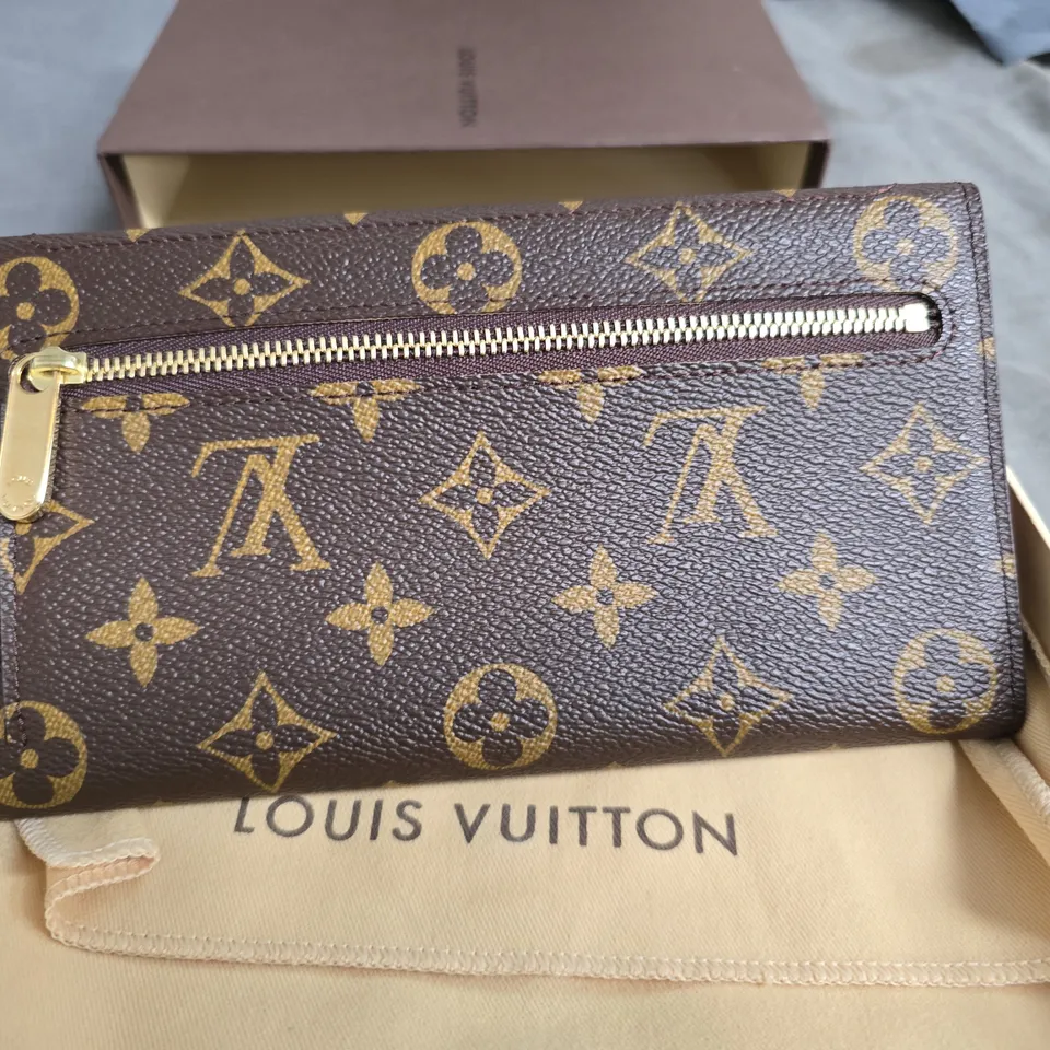 LOUIS VUITTON MONOGRAM PURSE – BROWN COATED CANVAS WITH GOLD HARDWARE