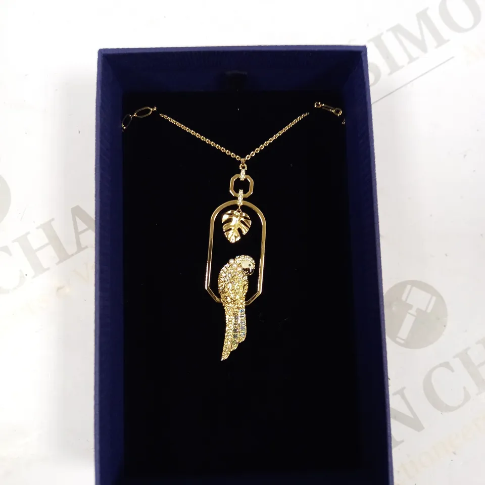 SWAROVSKI TROPICAL PARROT GOLD EFFECT NECKLACE 