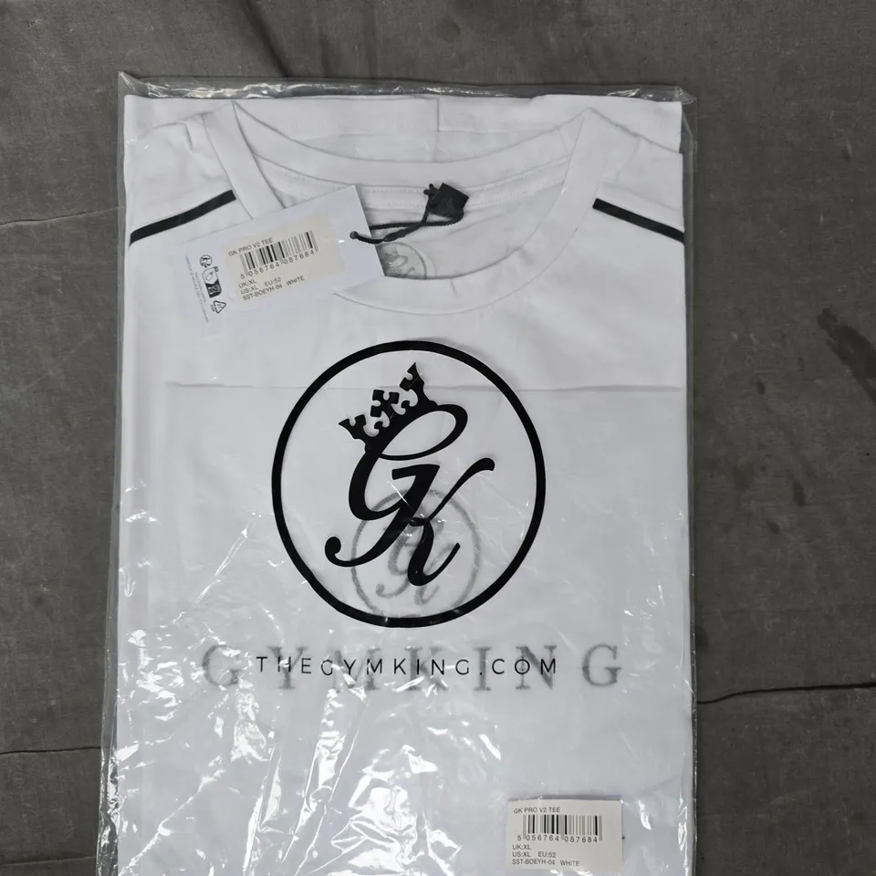GYM KING PRO V2 T-SHIRT IN WHITE SIZE XL