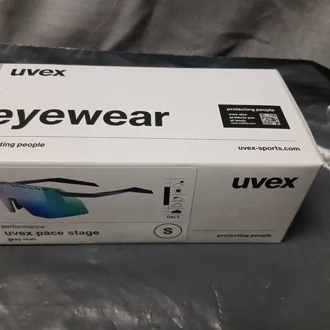 UVEX PACE STAGE SAFETY EYEWEAR – GREY MATTE, SIZE S