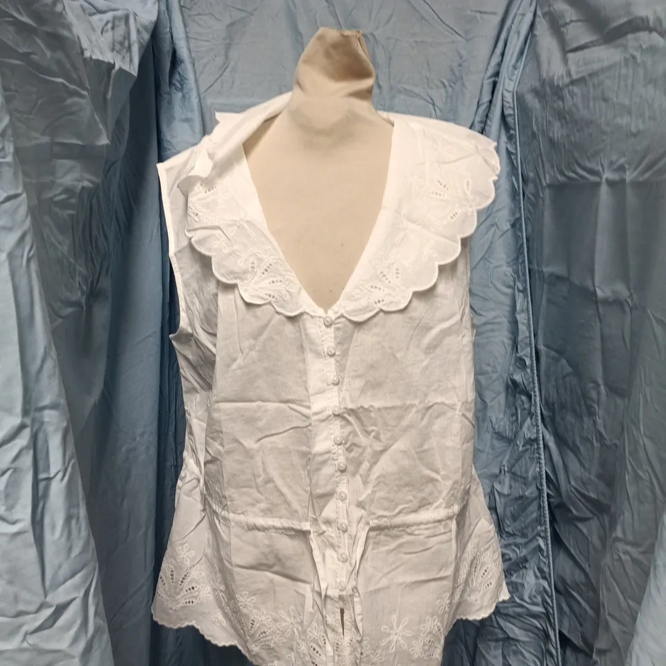 NOBODY'S CHILD SIMONA TOP – WHITE, UK 12 (EU 40, USA 8)