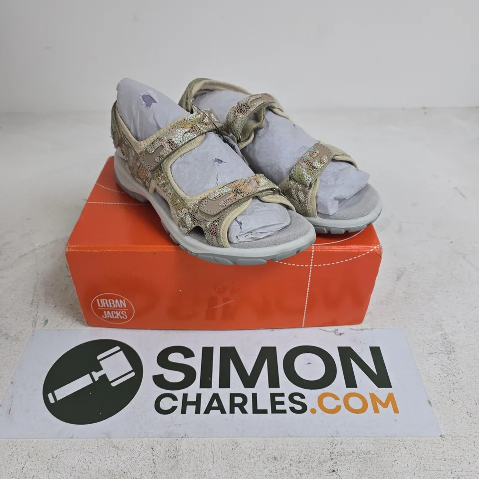 URBAN JACKS MANDY SANDALS – BEIGE-MULTI, UK 5