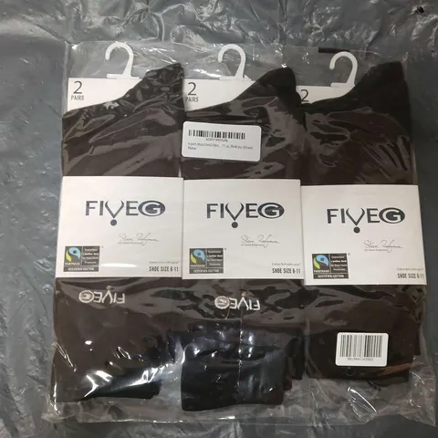 APPROXIMATELY 90 ASSORTED FIVEG SOCKS IN BROWN (6-11)