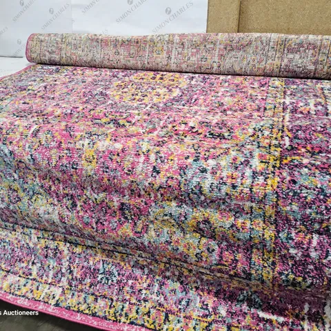 SOUTAM DARCIA POWER LOOM PURPLE/PINK RUG 4' × 6'