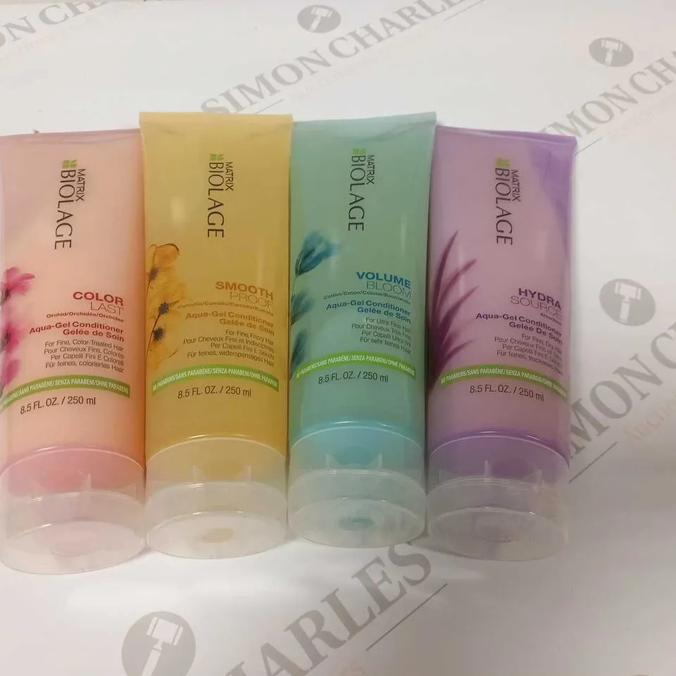 APPROXIMATELY 12 BIOLAGE MIXED GEL CONDITIONERS 250ML EACH