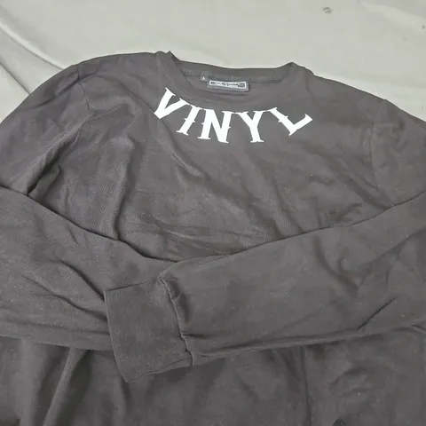 VINYL T-SHIRT – BLACK, SIZE L