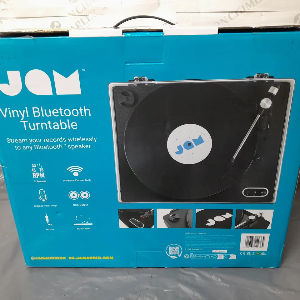 BOXED JAM VINYL BLUETOOTH TURNTABLE