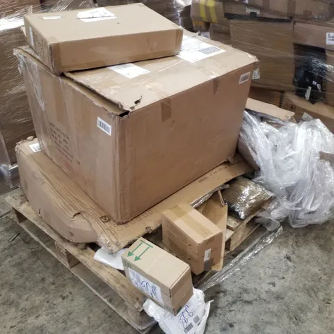 PALLET CONTAINING ASSORTED PRODUCTS INCLUDING SHIWEF CHAIR, MASSAGE RECLINER & USB SPEAKER SYSTEM