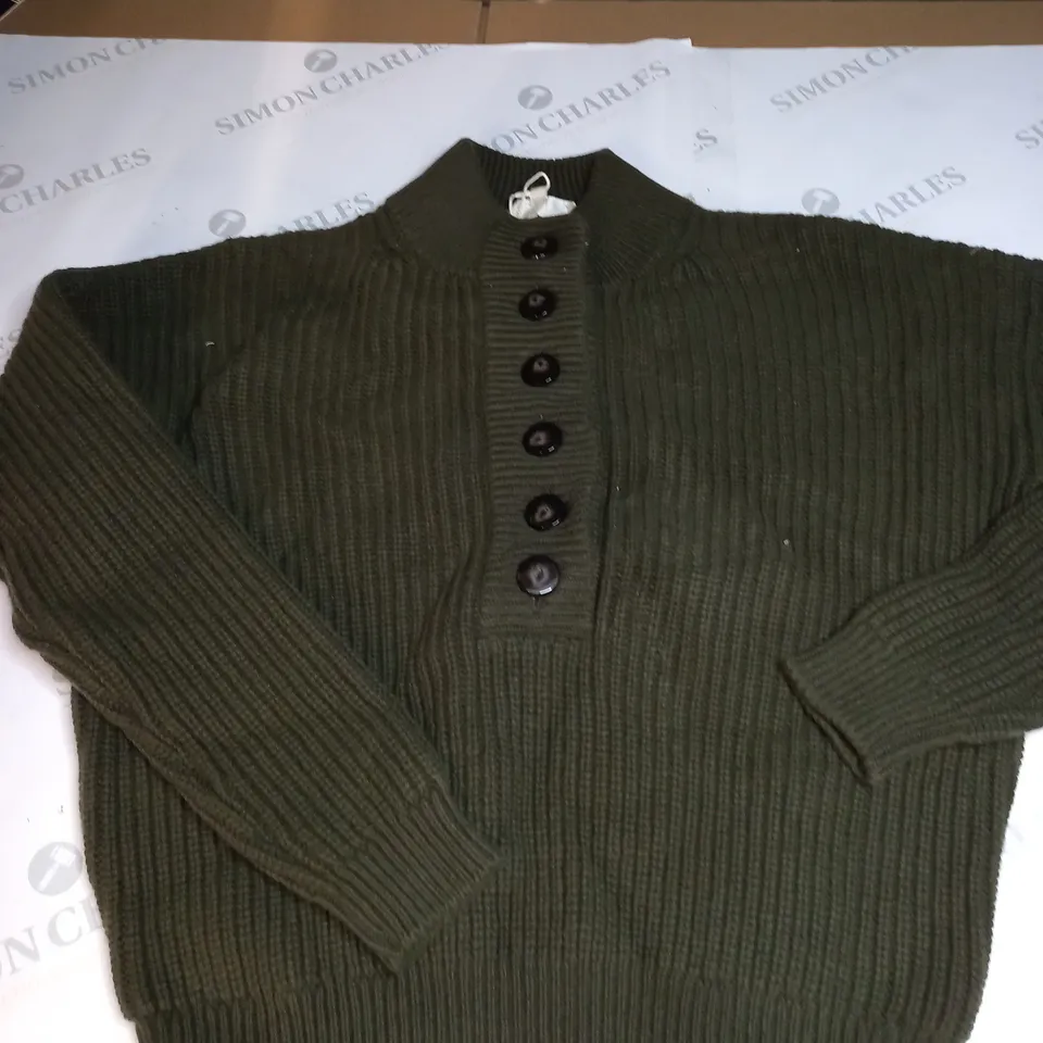 LA MAILLE SEZANE KHAKI CARDIGAN SIZE XS