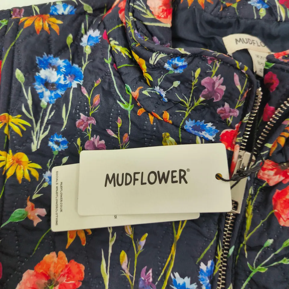 MUDFLOWER WOMEN'S FLORAL PRINT QUILTED JACKET - UK 14/16