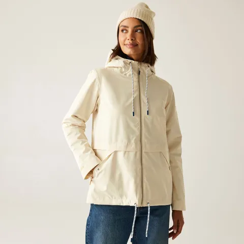 BRAND NEW REGATTA WOMEN'S BAYLETTA II WATERPROOF JACKET IN LIGHT VANILLA - 24