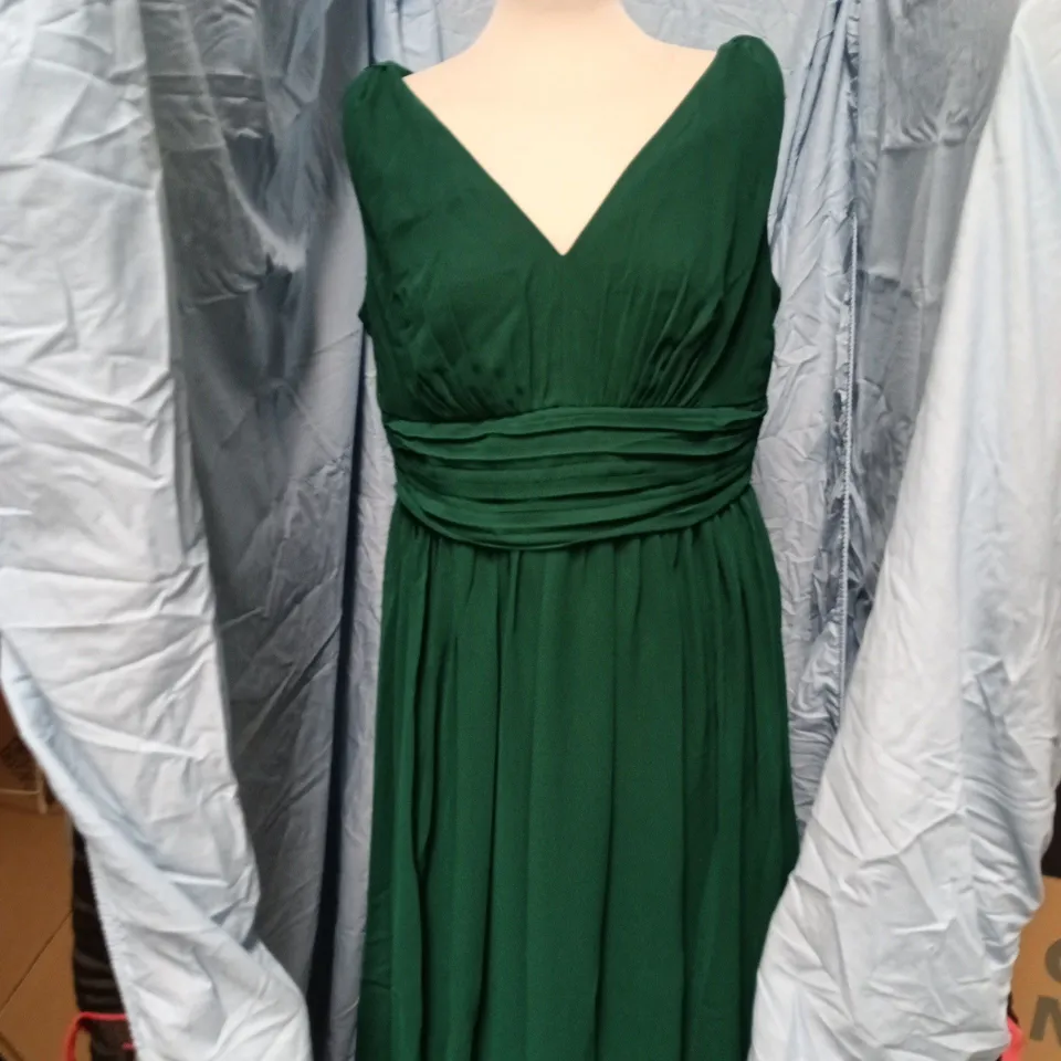 EVER PRETTY GREEN V-NECK MAXI DRESS – UK 18 (US 14 / AU 18 / EU 46)