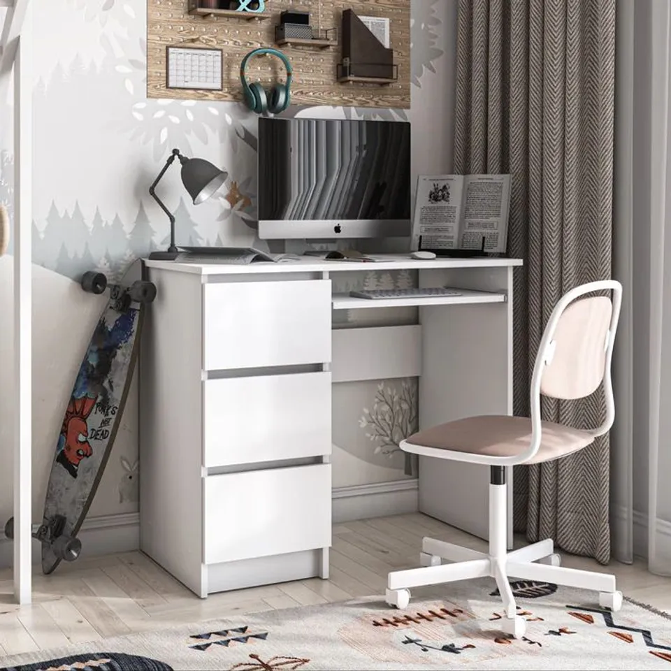 BOXED COMPUTER DESK SHEFA LINE CINA WHITE