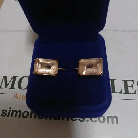 10.6CT MORGANITE OCTAGON EARRINGS