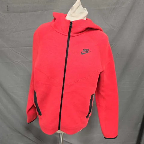 NIKE YOUTH HOODED ZIP UP JACKET IN RED SIZE XL